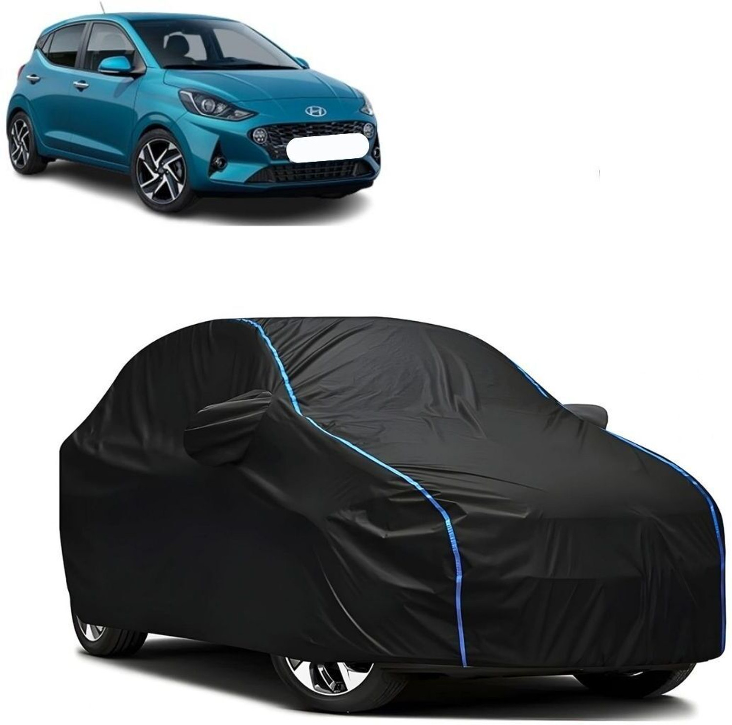 Actimo Car Cover For Hyundai I10, I10 Sportz 1.1L, Universal For Car (With Mirror Pockets) 1