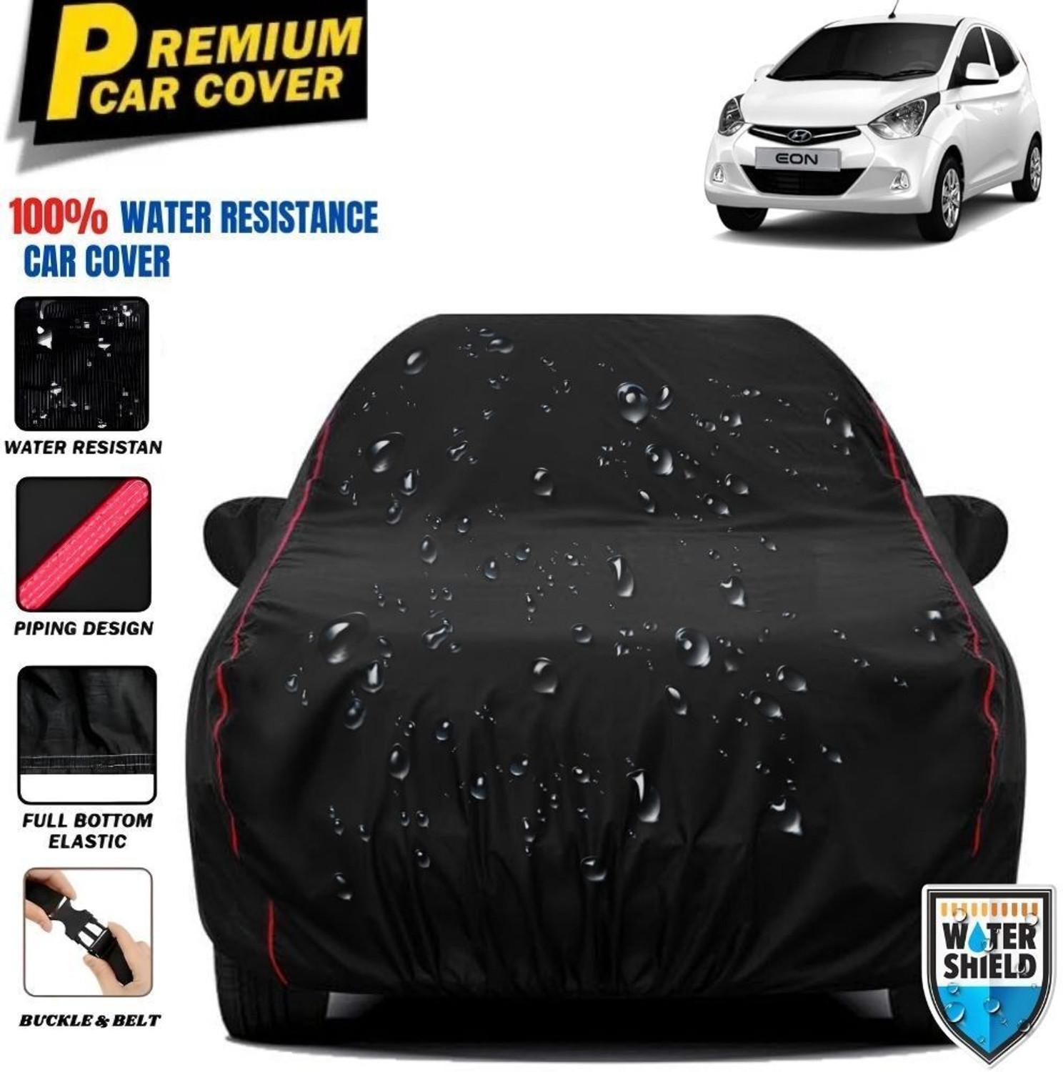 Coverxpert Car Cover For Hyundai Eon, Eon 1.0 Kappa Magna Plus Optional, Universal For Car (With Mirror Pockets) 1
