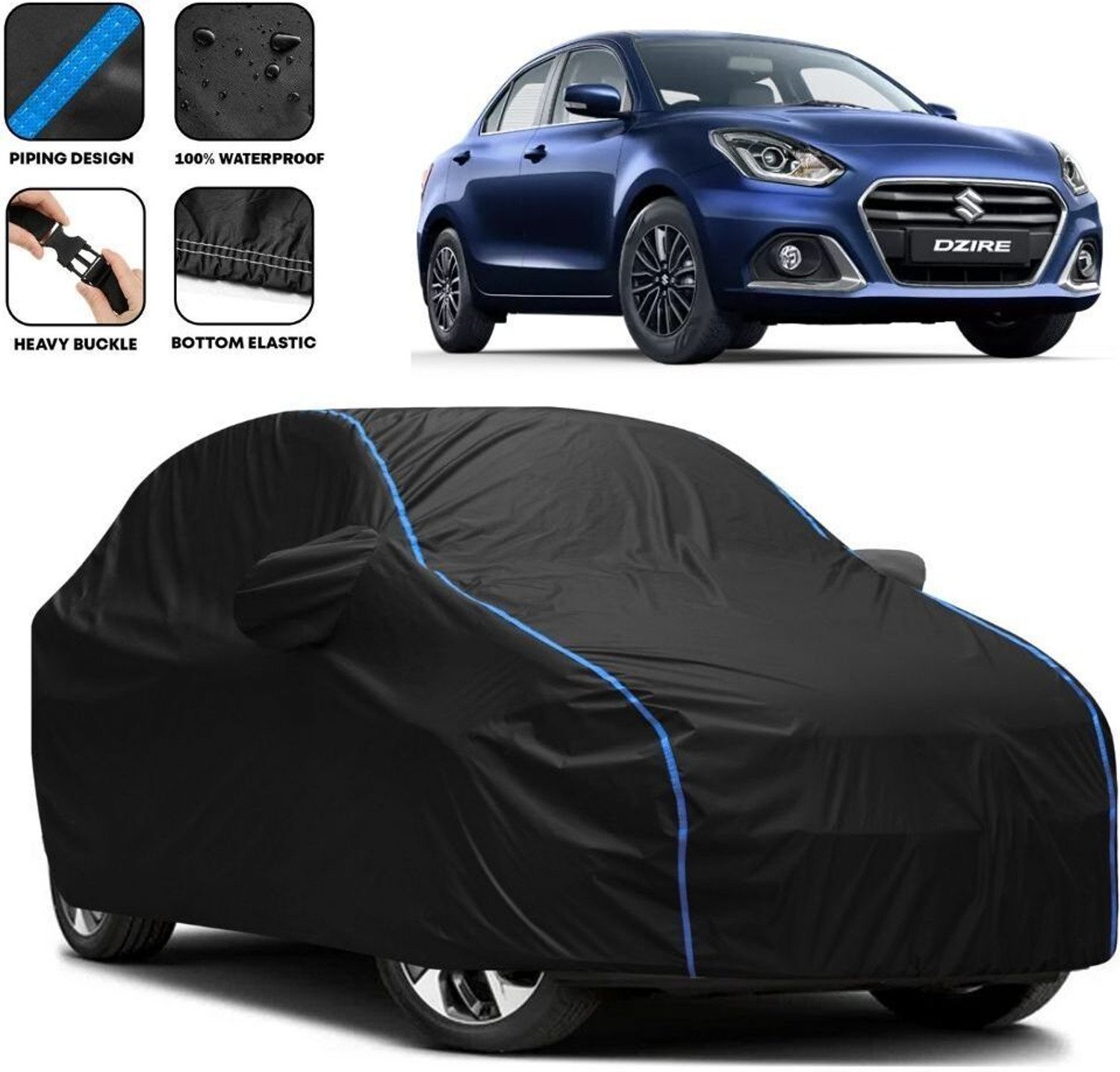 Ffz Car Cover For Maruti Suzuki Swift, Dzire (With Mirror Pockets) 39