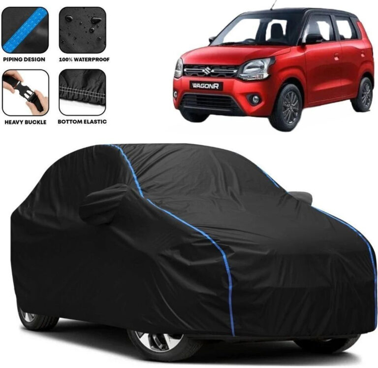Amikan Car Cover For Maruti Suzuki Wagonr, Wagon R Vxi 1.2 Petrol, Wagon R 1.0, Universal For Car (With Mirror Pockets) 3