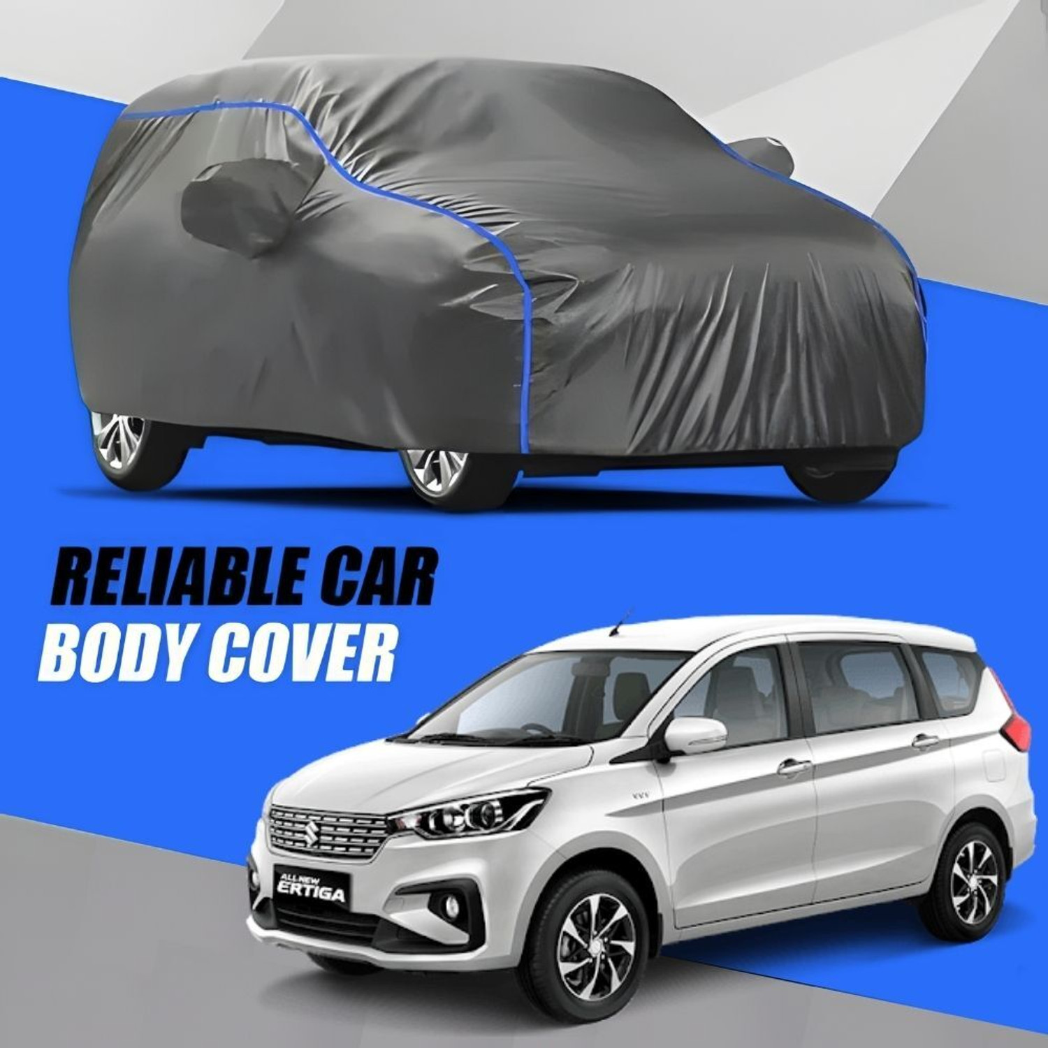 Amikan Car Cover For Maruti Suzuki Ertiga, Ertiga 1.5 Vdi Diesel, Ertiga 1.5 Zdi Diesel, Ertiga Cng Vxi, Ertiga Ex, Ertiga Vxi Cng, Ertiga Shvs Zdi Plus (With Mirror Pockets) 1