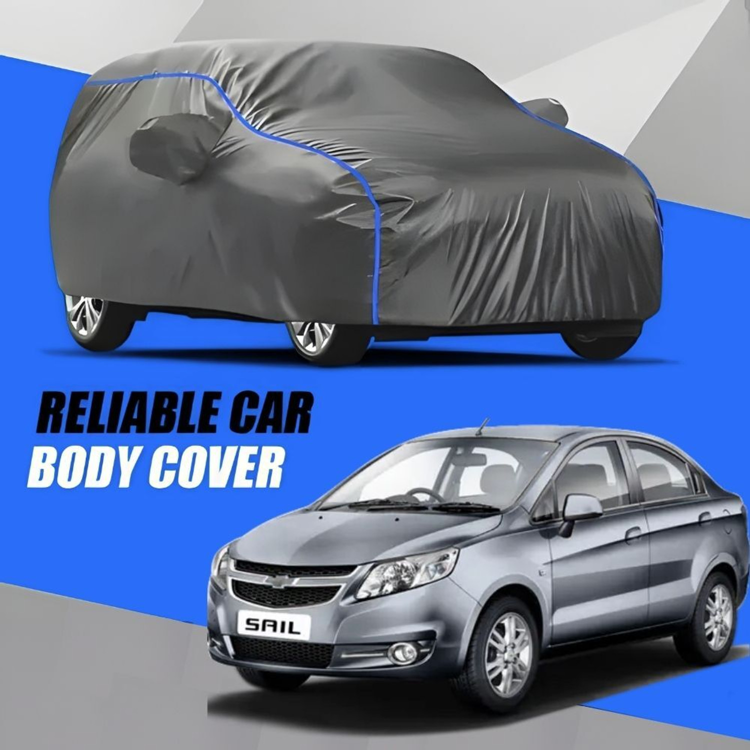 Amikan Car Cover For Chevrolet Sail Uva, Sail U-Va, Universal For Car (With Mirror Pockets) 1