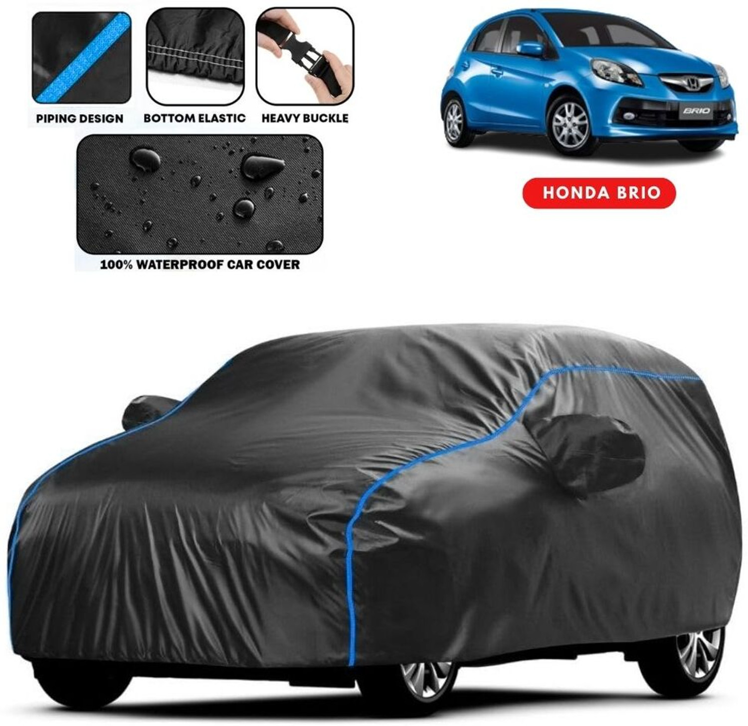 Autohaux Car Cover For Honda Brio (With Mirror Pockets) 1