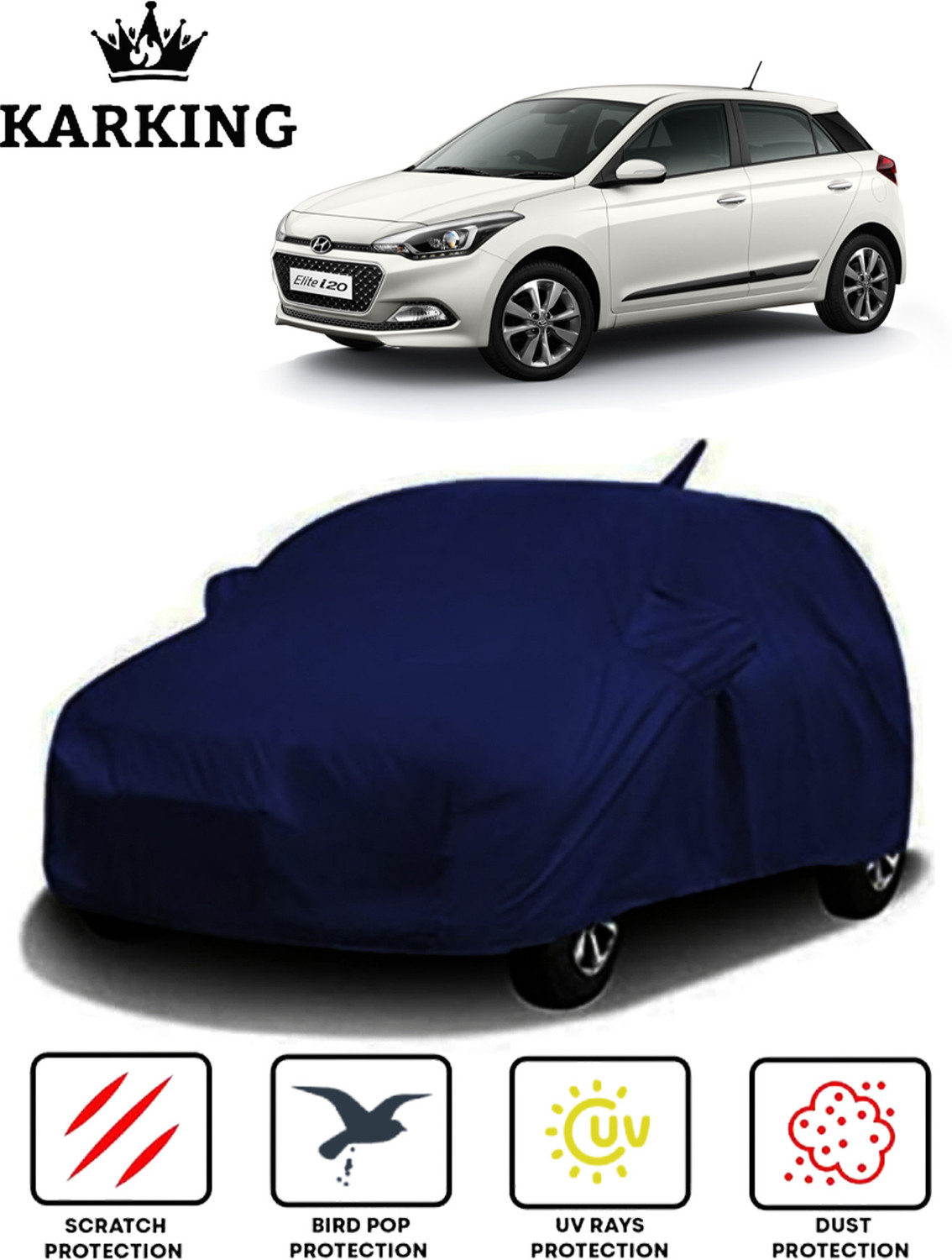 Karking Car Cover For Hyundai I20 Asta (With Mirror Pockets) 1