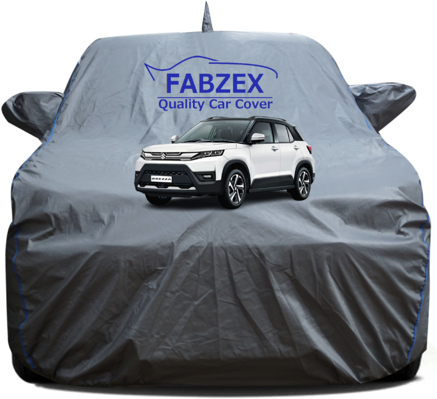 Fabzex Car Cover For Maruti Suzuki Brezza (With Mirror Pockets) 1