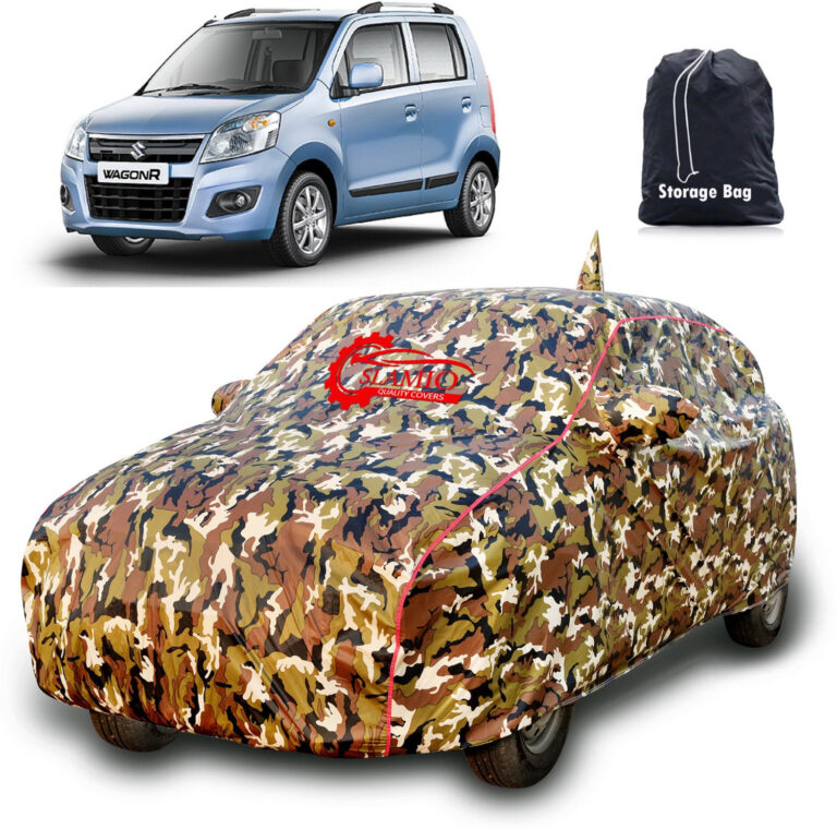 Slamio Car Cover For Maruti Wagon R, Wagon R 1.0, Wagon R 1.1L 16V, Wagon R Abs, Wagon R Amt Vxi, Wagon R Ax, Wagon R D, Wagon R Ex, Wagon R Lx, Wagon R Lxi, Wagon R Stingray Amt Vxi, Wagon R Vxi, Wagonr Stingray (With Mirror Pockets) 3