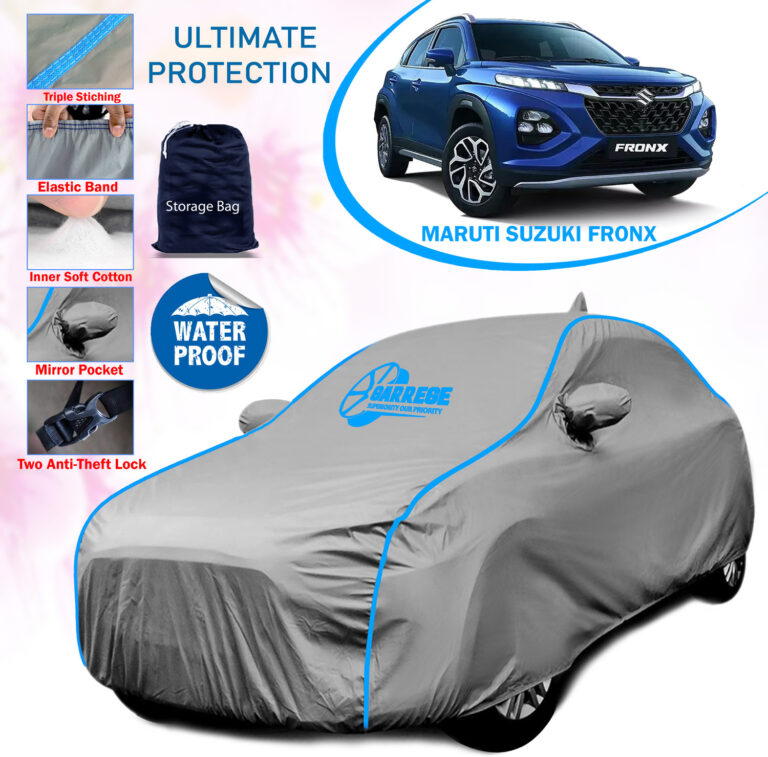 Garrege Car Cover For Maruti Fronx (With Mirror Pockets) 11