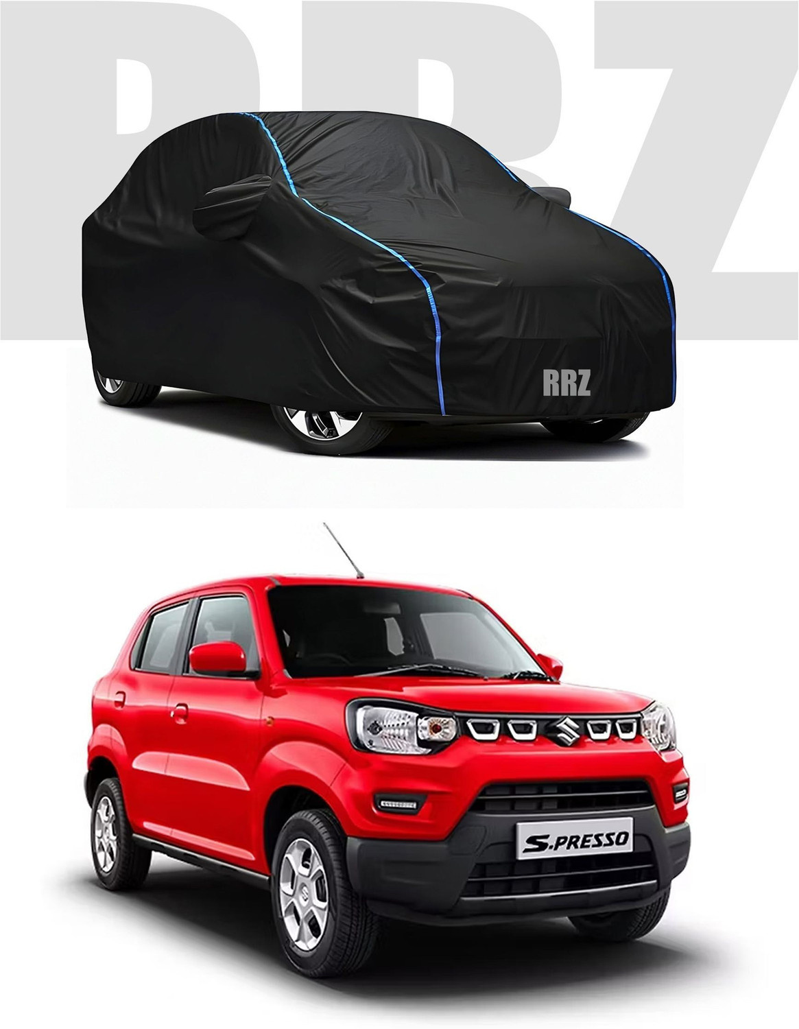 Rrz Car Cover For Maruti S-Presso (With Mirror Pockets) 1