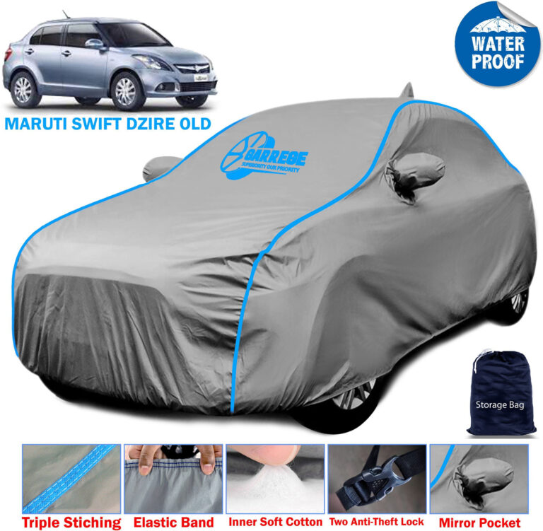 Garrege Car Cover For Maruti Suzuki Swift Dzire Lx (With Mirror Pockets) 9