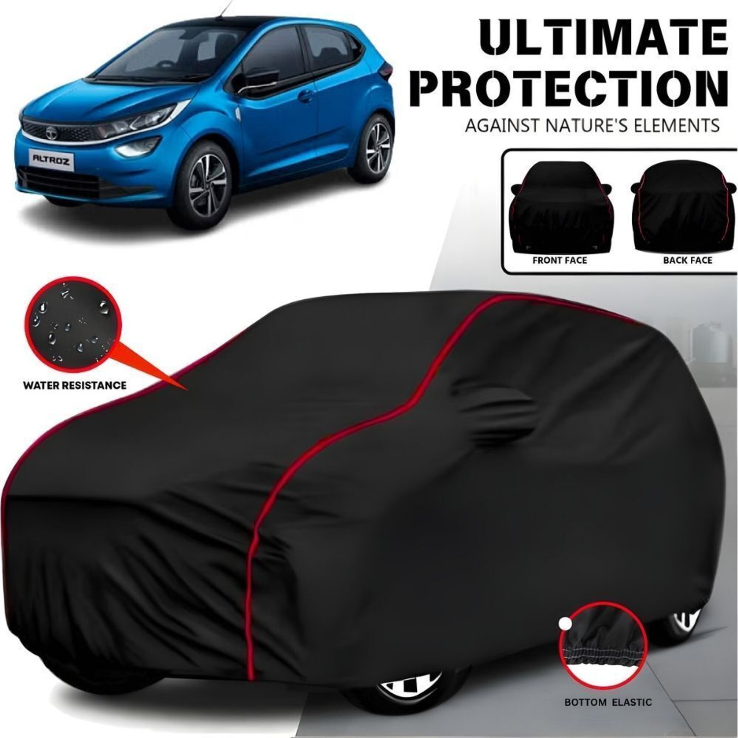 Jmk Car Cover For Tata Altroz, Altroz Ev, Altroz Xe Diesel, Altroz Xe Petrol, Altroz Xz Option Petrol (With Mirror Pockets) 1