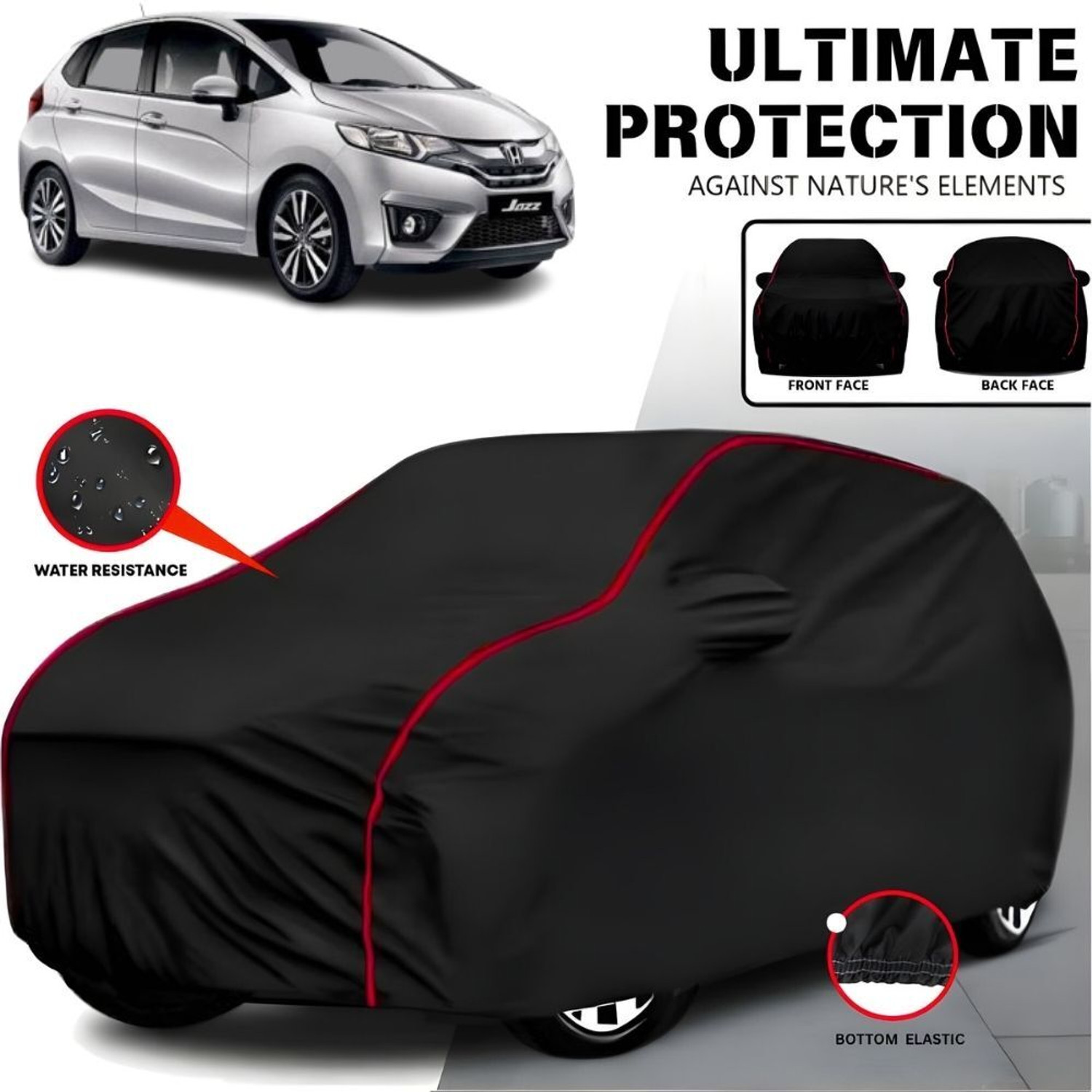 Ayshu Car Cover For Honda Jazz, Universal For Car (With Mirror Pockets) 1