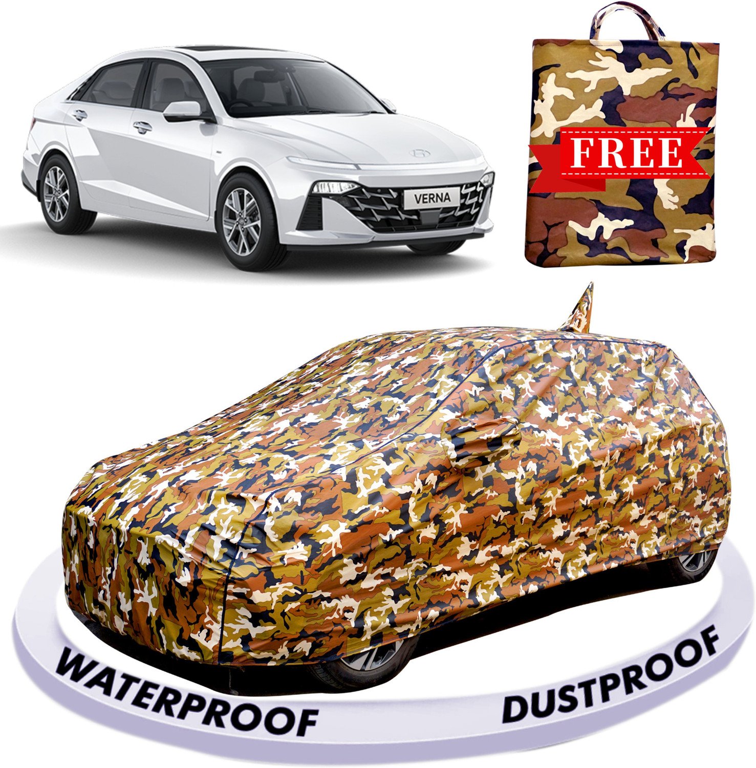 Fabzex Car Cover For Hyundai Verna, Verna 1.4 Crdi, Verna 1.4 Vtvt, Verna 1.5 Crdi Diesel, Verna 1.6 Crdi At Sx Option, Verna 1.6 Crdi At S, Verna Crdi 1.6 Sx Diesel, Verna Crdi 1.6 Ex (With Mirror Pockets) 47