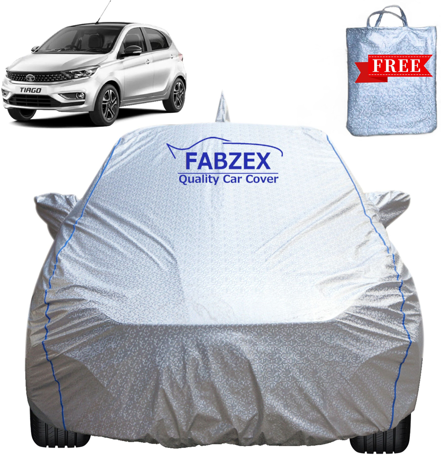Fabzex Car Cover For Tata Tiago Ev (With Mirror Pockets) 1