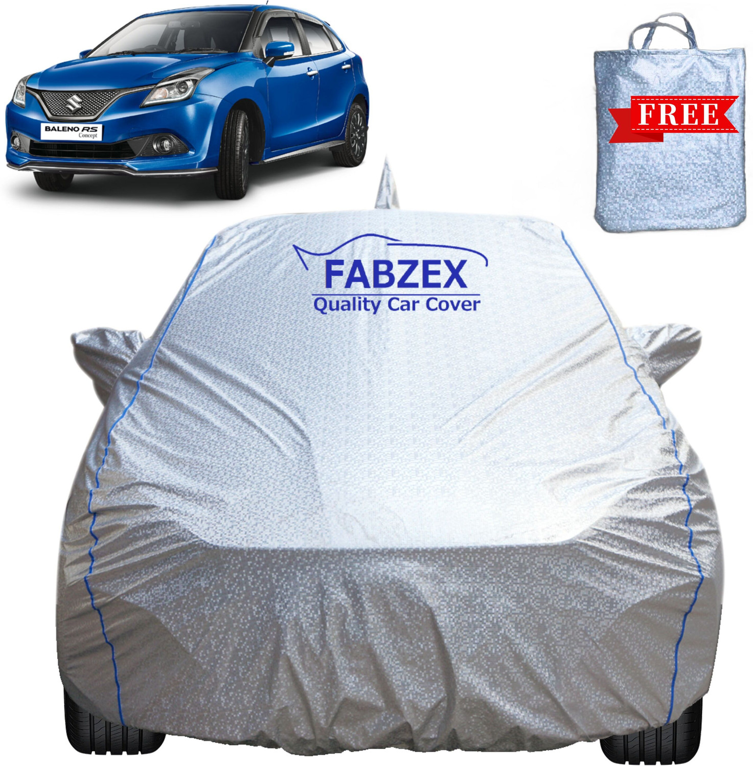 Fabzex Car Cover For Maruti Baleno, Baleno 1.2 Alpha, Baleno 1.2 Cvt Delta, Baleno 1.2 Cvt Zeta, Baleno 1.3 Sigma, Baleno Alpha Diesel, Baleno Alpha Petrol, Baleno Sigma Diesel, Baleno Sigma Petrol (With Mirror Pockets) 1