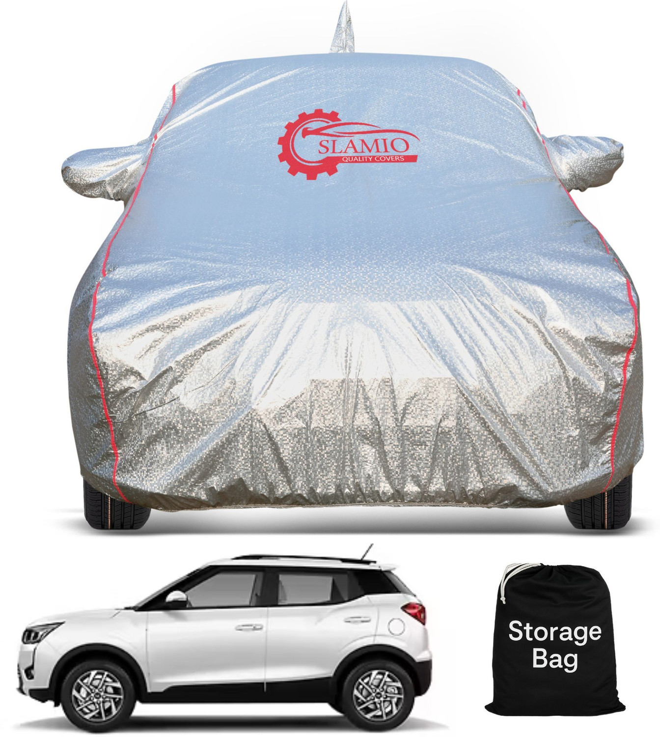 Slamio Car Cover For Mahindra Xuv 300 (With Mirror Pockets) 51