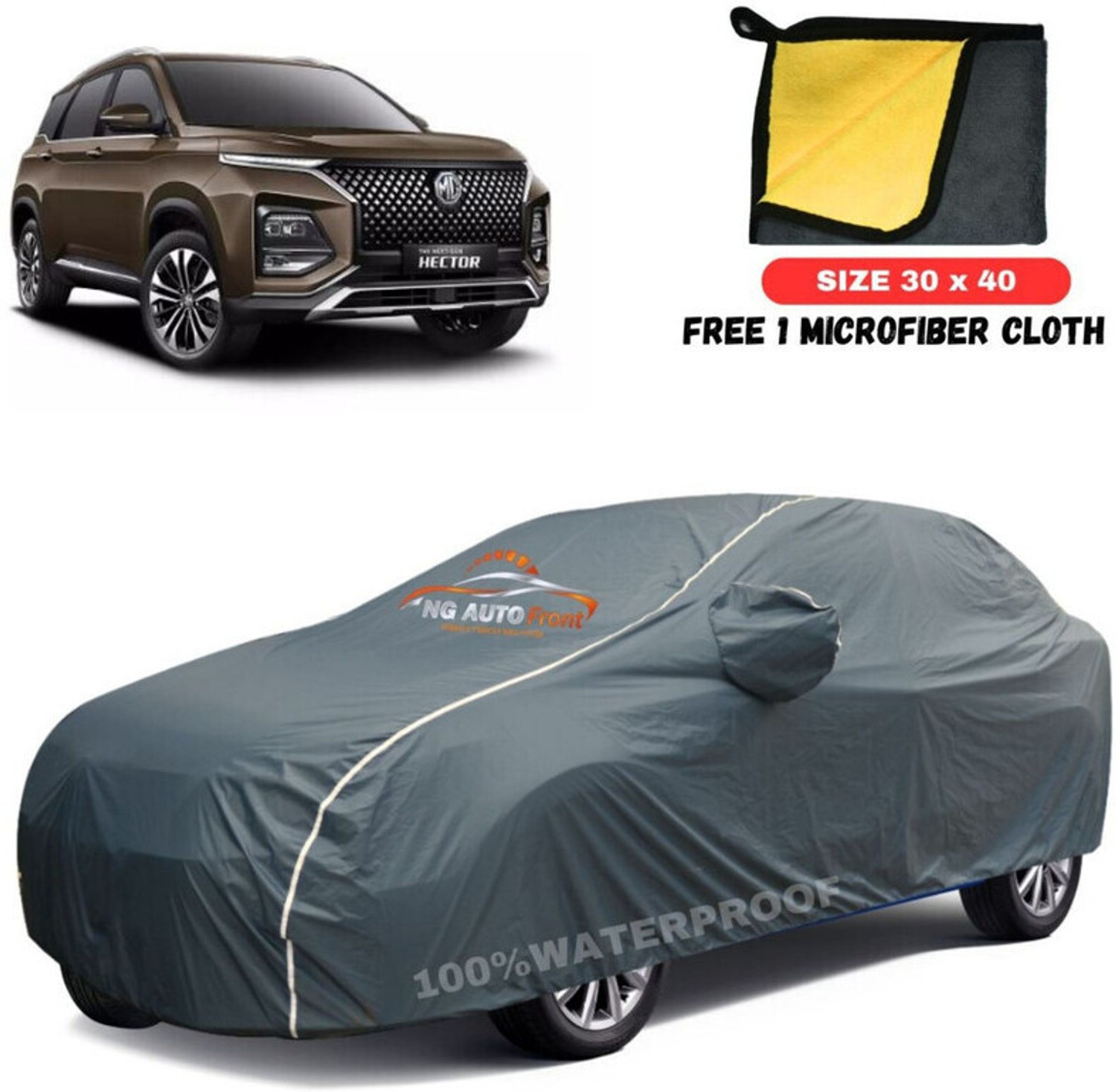 Car Styling Car Cover For Mg Hector, Hector Plus, Hector Plus (With Mirror Pockets) 1