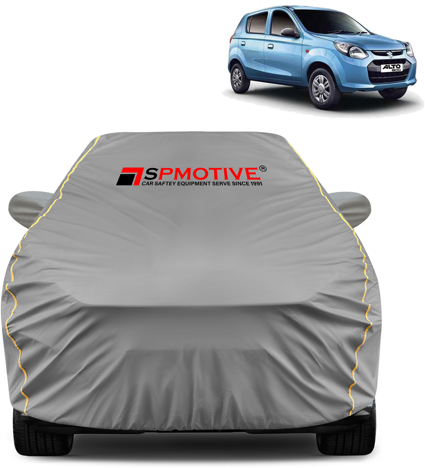 Spmotive Car Cover For Maruti Alto 800 (With Mirror Pockets) 1