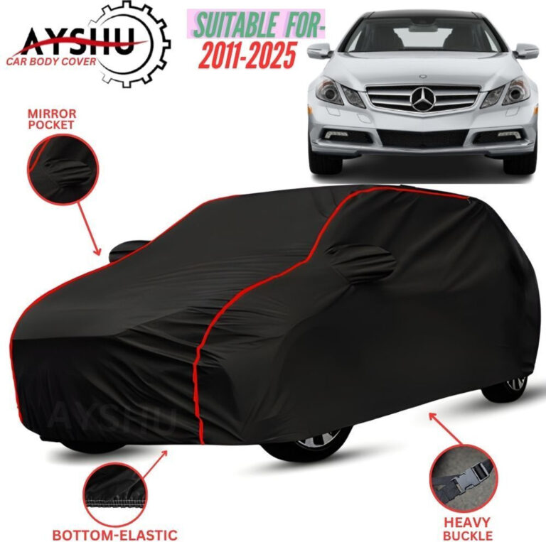 Ayshu Car Cover For Mercedes Benz E220, Universal For Car (With Mirror Pockets) 3
