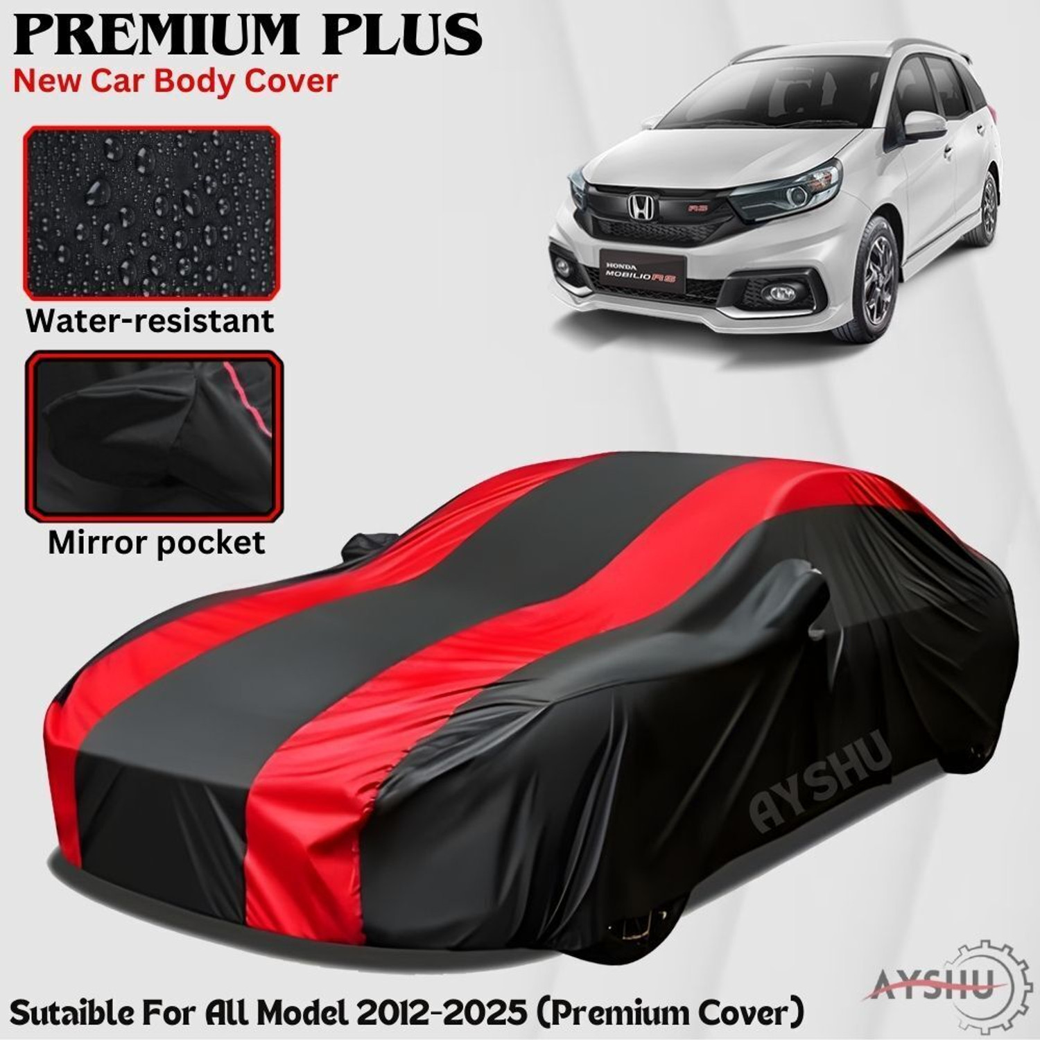 Ayshu Car Cover For Honda Mobilio, Universal For Car (With Mirror Pockets) 1
