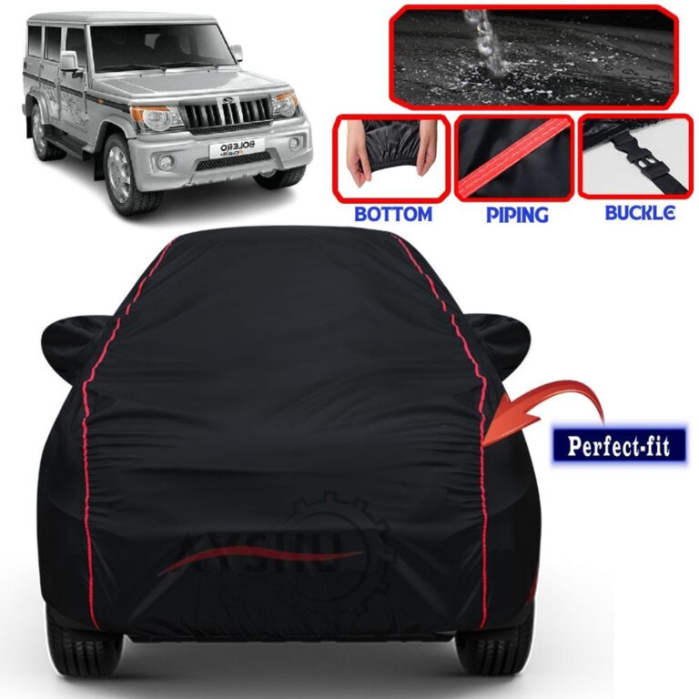 Ayshu Car Cover For Mahindra Marshal, Marshal Commander 7505 (D), Marshal Di, Marshal Di Dx, Marshal Dx Royale, Marshal Maxx, Marshal Std (With Mirror Pockets) 5