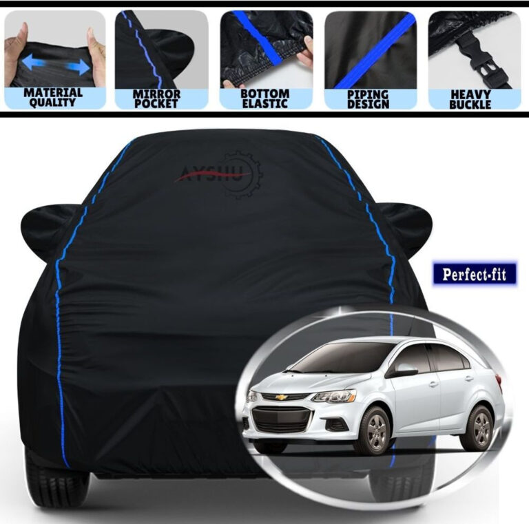 Ayshu Car Cover For Chevrolet Aveo, Aveo 1.4 Ls, Aveo 1.4 Lt, Aveo Ex, Aveo Lx, Aveo Parx Silver (With Mirror Pockets) 21