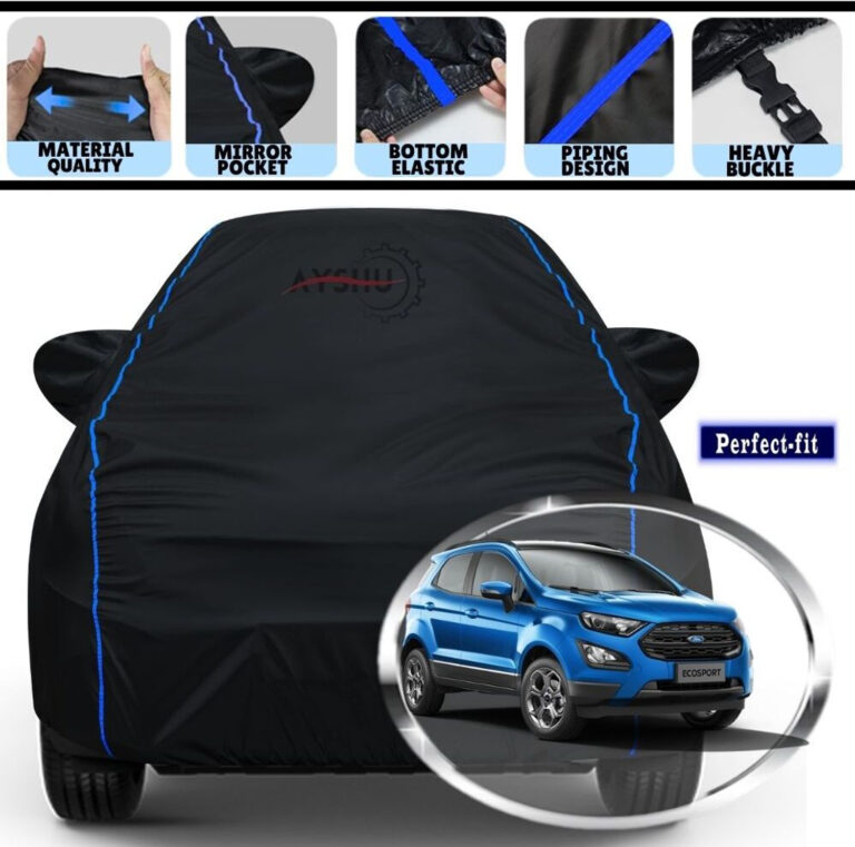 Ayshu Car Cover For Ford Ecosport, Ecosport 1.0 Ecoboost Titanium Plus, Ecosport 1.0 Ecoboost Trend Plus, Ecosport 1.2P Titanium Mt, Ecosport 1.2P Trend Mt, Ecosport 1.5 Diesel Ambiente Diesel, Ecosport 1.5 Diesel Titanium Diesel, Ecosport 1.5 Diesel Titanium Plus Diesel (With Mirror Pockets) 3