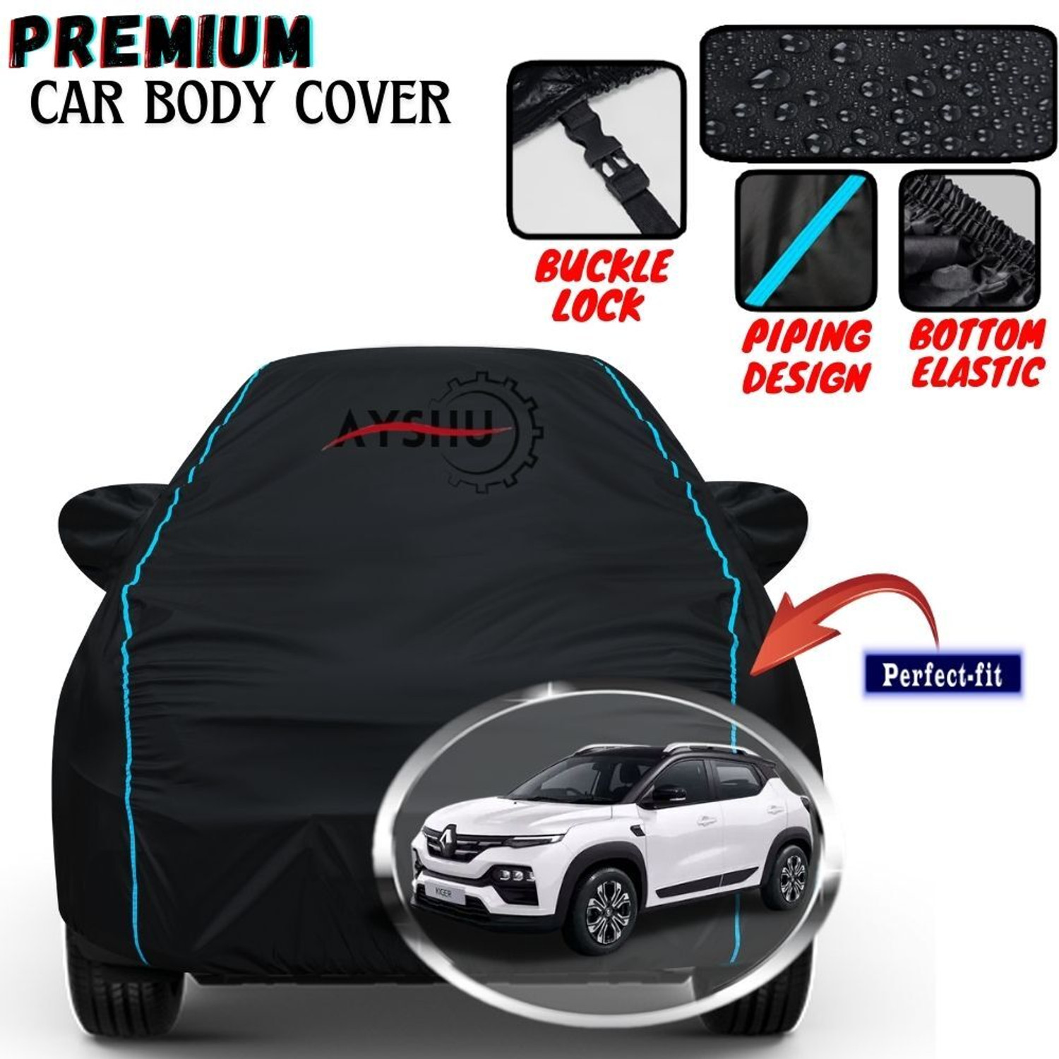 Ayshu Car Cover For Renault Kiger (With Mirror Pockets) 1
