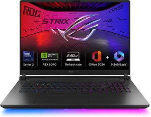 Asus Rog Strix Scar 18 (2025) Ai Pc With Office 2024 + M365 Basic* Intel Core Ultra 9 275Hx - (64 Gb/2 Tb Ssd/Windows 11 Home/24 Gb Graphics/Nvidia Geforce Rtx 5090/240 Hz/175 W) G835Lx-Sa187Ws Gaming Laptop Rs. 61
