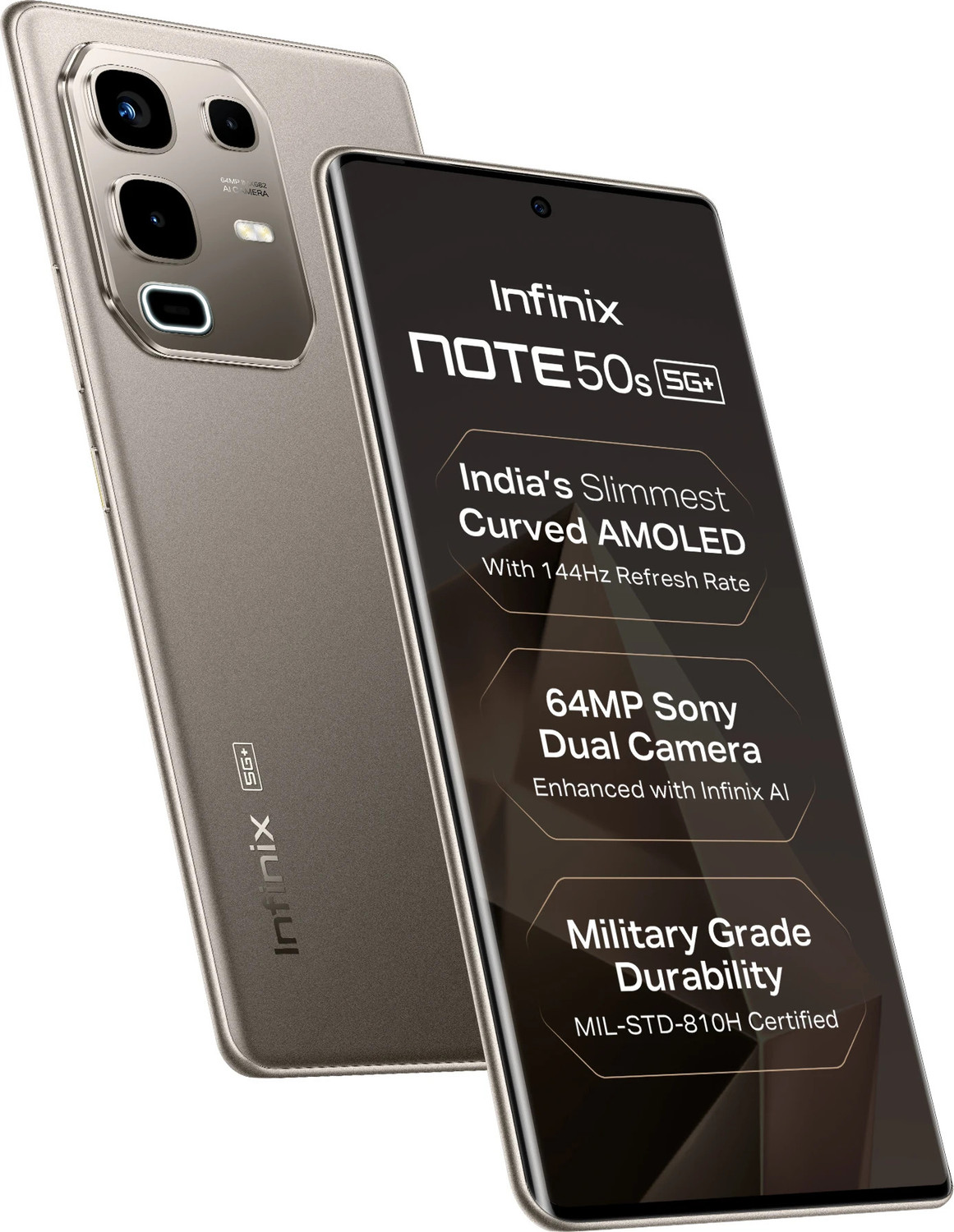 Infinix Note 50S 5G+ 45W Charger In The Box &Amp; Ai (Titanium Grey, 256 Gb) 1