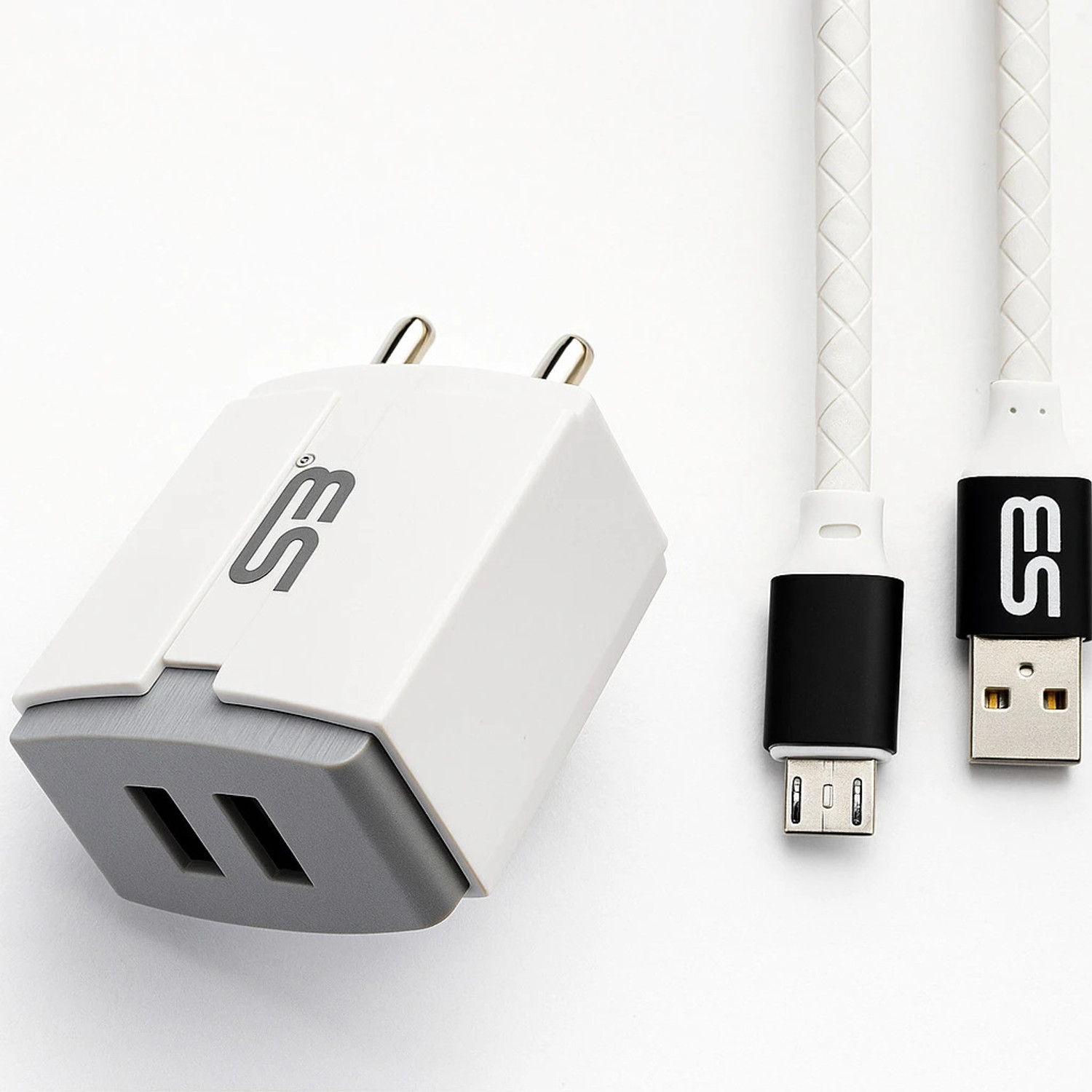 Shopbucket 12 W 3.4 A Wall Charger For Mobile With Detachable Cable 1