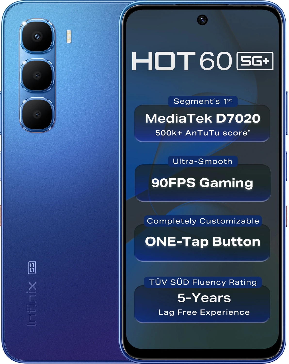 Infinix Hot 60 5G+ (Shadow Blue, 128 Gb) 1