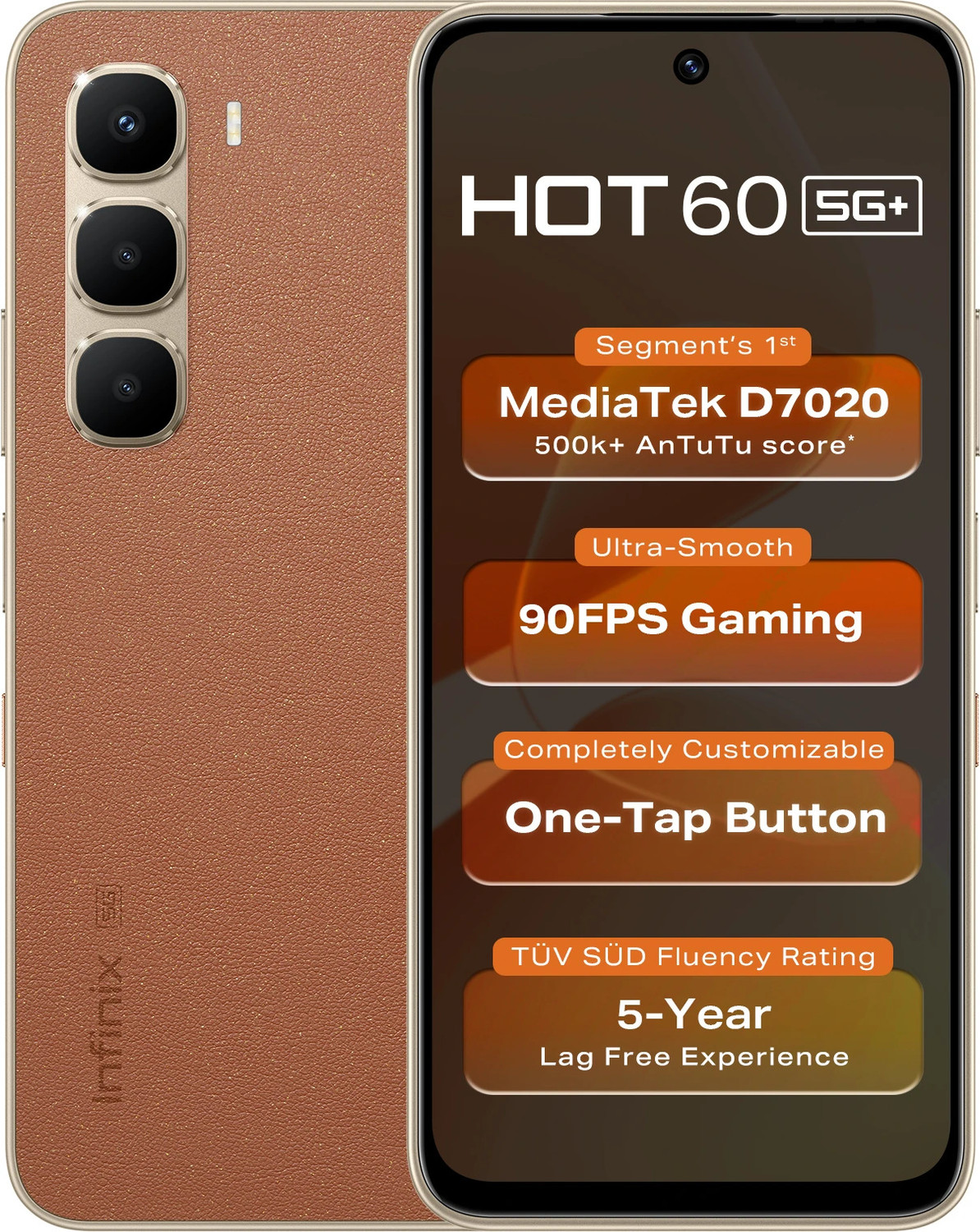 Infinix Hot 60 5G+ (Caramel Glow, 128 Gb) 1
