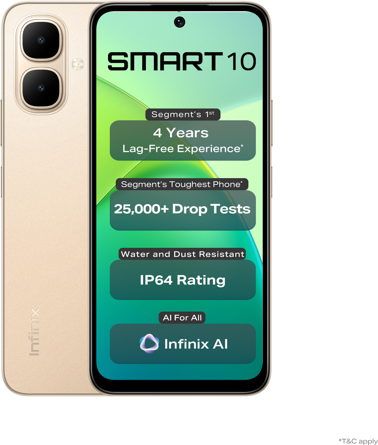 Infinix Smart 10 (Twilight Gold, 64 Gb) 1