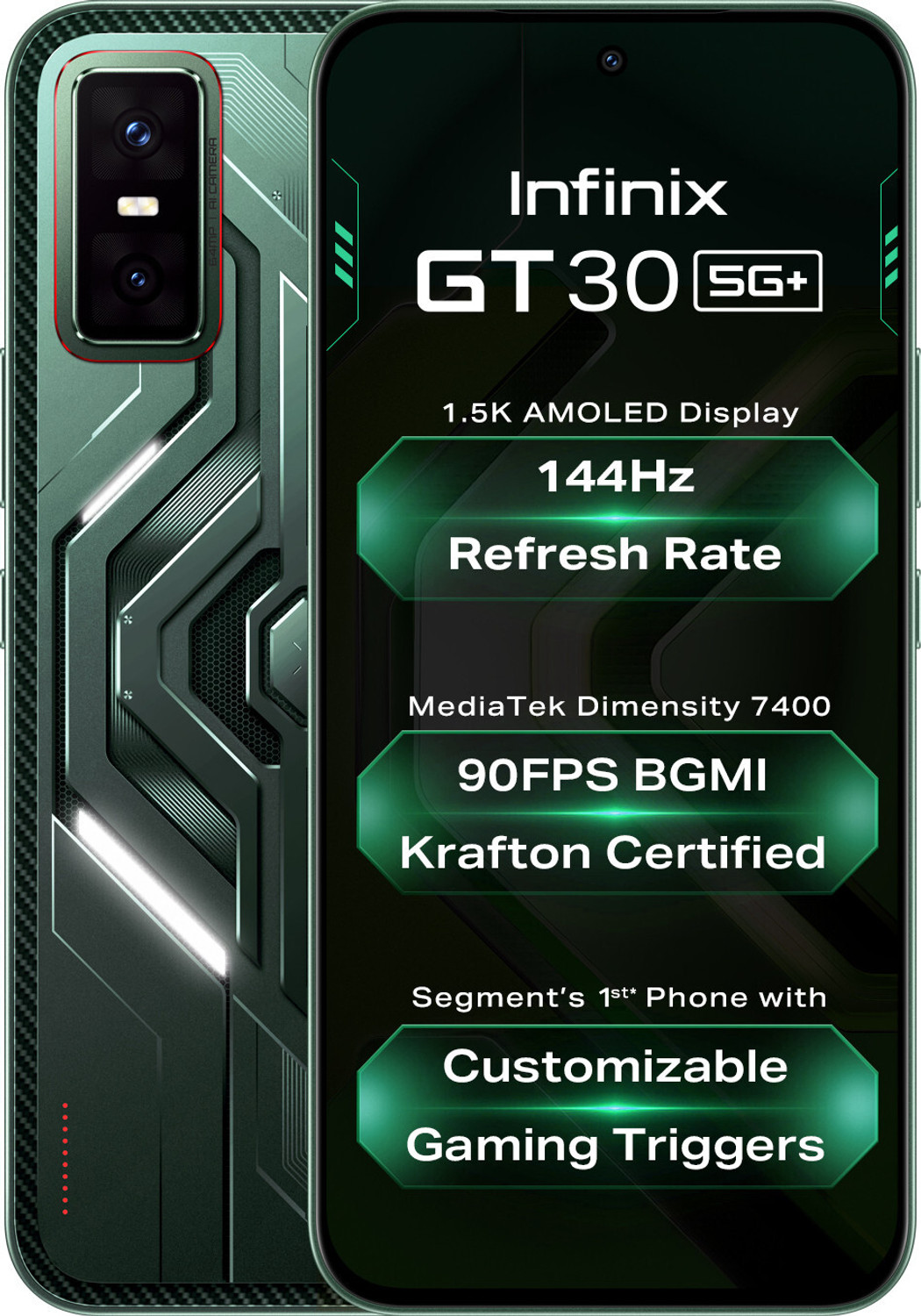Infinix Gt 30 5G+ Pulse Green 256 (Pulse Green, 256 Gb) 7
