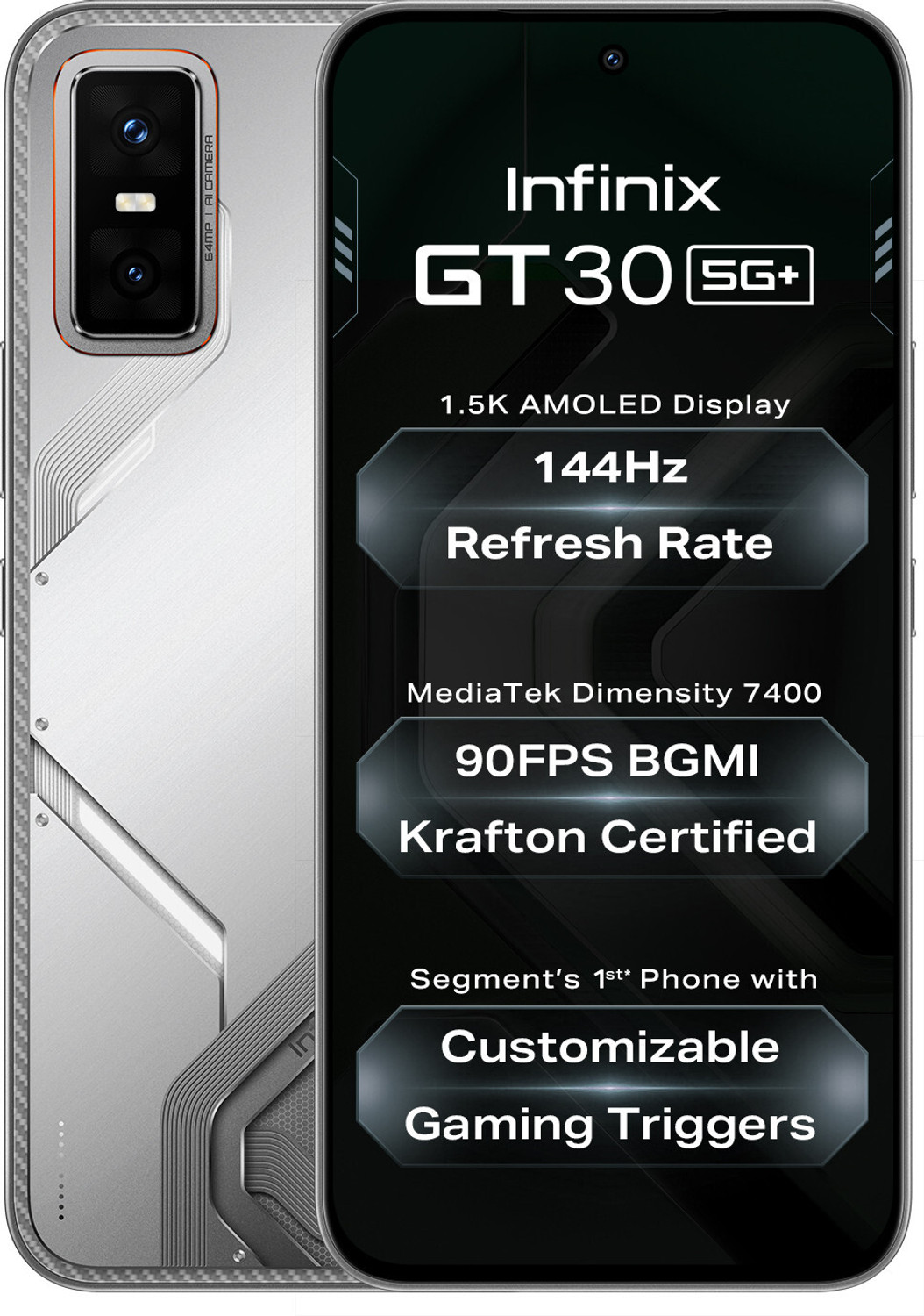 Infinix Gt 30 5G+ Blade White 128 (Blade White, 128 Gb) 1