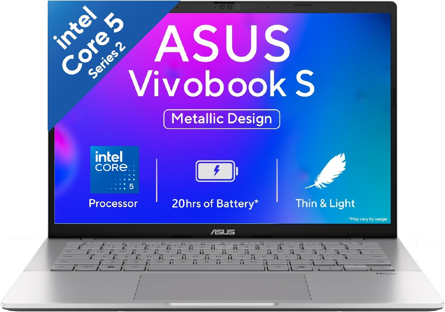 Asus Vivobook S14 (2025)(I5 14Th Gen) With Office 2024 + M365 Basic* Backlit Keyboard Intel Core 5 210H - (16 Gb/512 Gb Ssd/Windows 11 Home) S3407Va-Ly075Ws Thin And Light Laptop 1