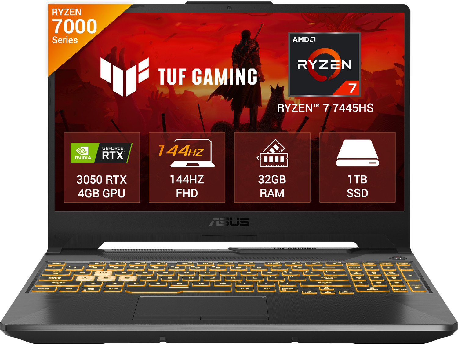 Asus Tuf Gaming A15 (2026) Amd Ryzen 7 Octa Core 170 - (32 Gb/1 Tb Ssd/Windows 11 Home/4 Gb Graphics/Nvidia Geforce Rtx 3050) Fa506Ncq-Hn010Ws Gaming Laptop 1
