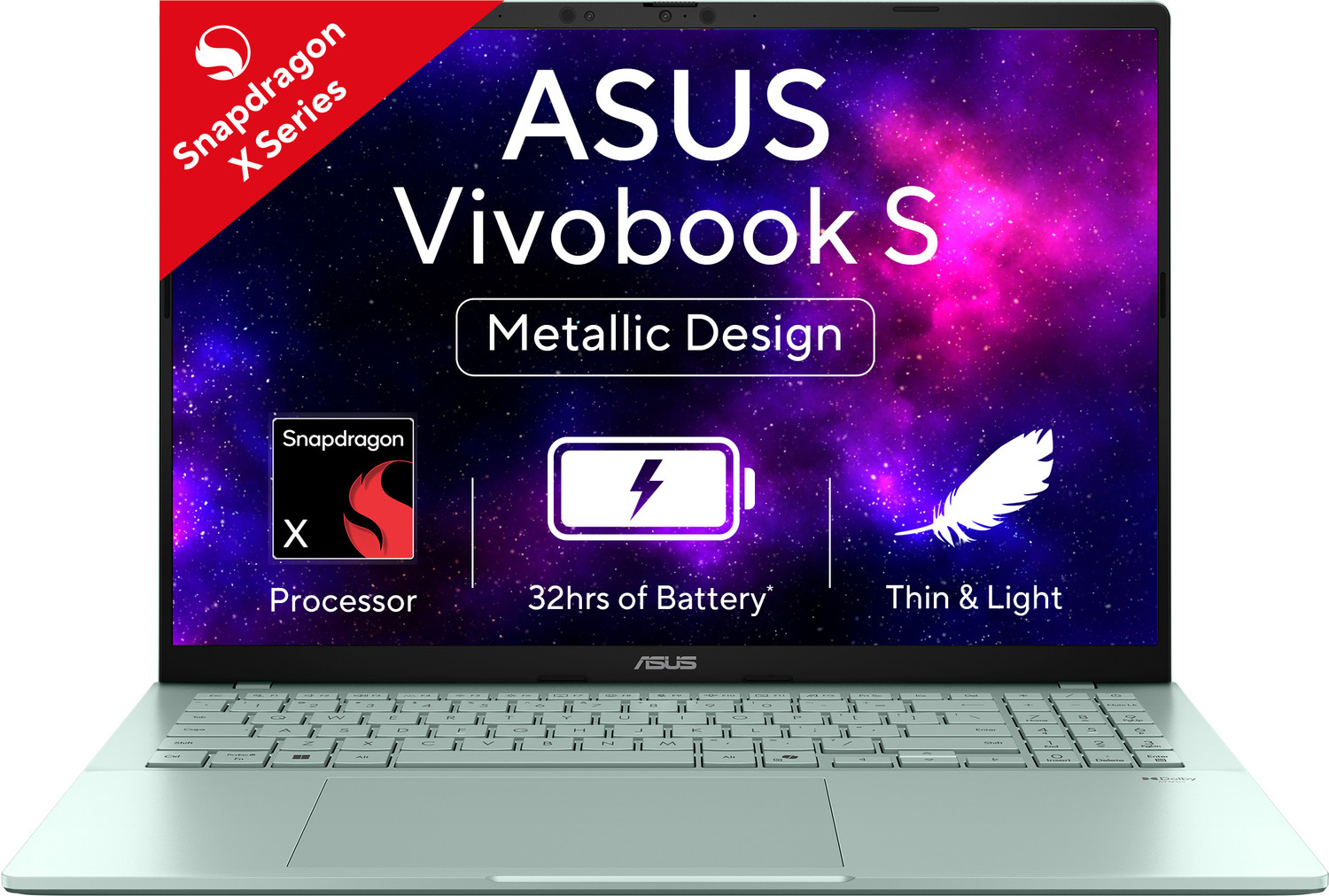 Asus Vivobook S16 Oled (2025) With Backlit Keyboard, Metal Body*, Snapdragon X - (16 Gb/512 Gb Ssd/Windows 11 Home) S3607Qa-Sh079Ws Thin And Light Laptop 1