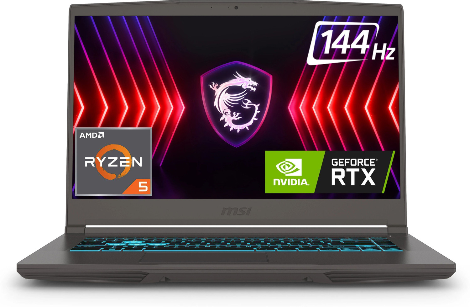 Msi Thin A15 Amd Ryzen 5 Hexa Core 7535Hs - (16 Gb/512 Gb Ssd/Windows 11 Home/4 Gb Graphics/Nvidia Geforce Rtx 3050/144 Hz) Thin A15 B7Uc-284In / Thin A15 B7Uc-102In Gaming Laptop 1