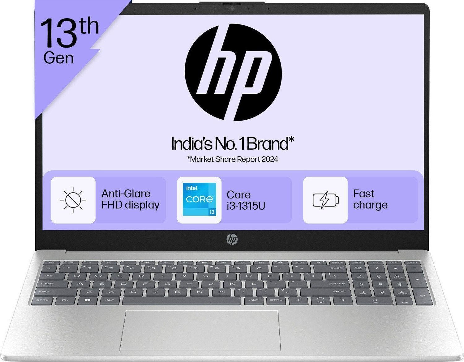 Hp Ms Office 2024 Intel Core I3 13Th Gen 1315U - (8 Gb/512 Gb Ssd/Windows 11 Home) Fd0465Tu Thin And Light Laptop 1