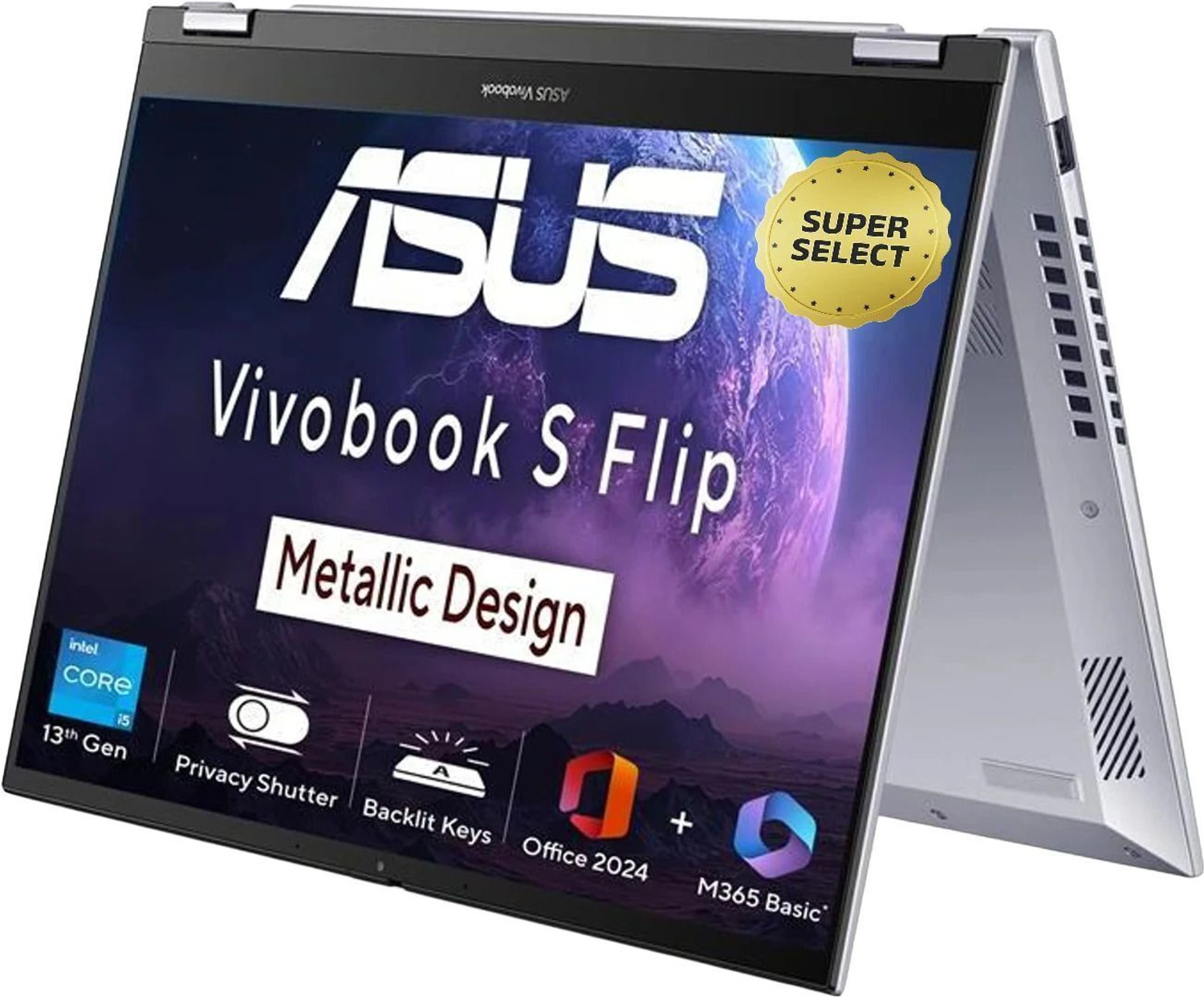 Asus Vivobook S14 Flip (2025) With Touch Screen, Metallic Design, Intel Core I5 13Th Gen 13420H - (16 Gb/512 Gb Ssd/Windows 11 Home) Tp3402Vao-Lz612Ws 2 In 1 Laptop 3