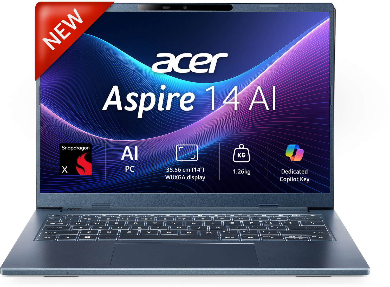 Acer Aspire 14 Ai Office 2024 + M365 Basic Snapdragon X - (16 Gb/512 Gb Ssd/Windows 11 Home) A14-11M Thin And Light Laptop 1