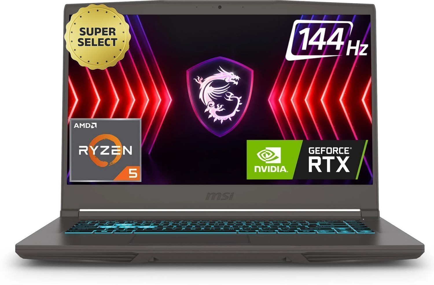 Msi Thin A15 Amd Ryzen 5 Hexa Core 7535Hs - (16 Gb/512 Gb Ssd/Windows 11 Home/4 Gb Graphics/Nvidia Geforce Rtx 2050/144 Hz) Thin A15 B7Ucx-285In/ Thin A15 B7Ucx-105In Gaming Laptop 5