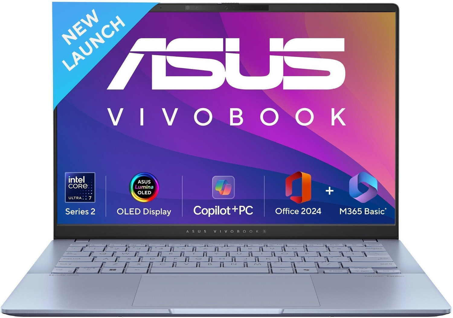 Asus Vivobook S14 Oled (2025), Ai Pc, Metal Body, Backlit Keyboard, Intel Core Ultra 7 256V - (16 Gb/512 Gb Ssd/Windows 11 Home) S5406Sa-Qd094Ws Thin And Light Laptop 1