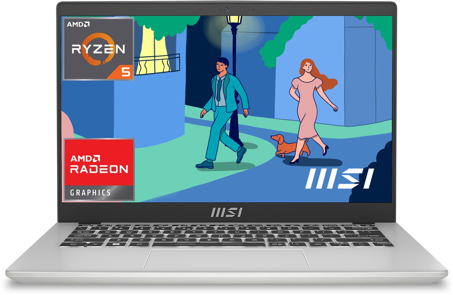 Msi Modern 14 Amd Ryzen 5 Hexa Core 7530U - (8 Gb/512 Gb Ssd/Windows 11 Home) Modern 14 C7M-063In Thin And Light Laptop 1