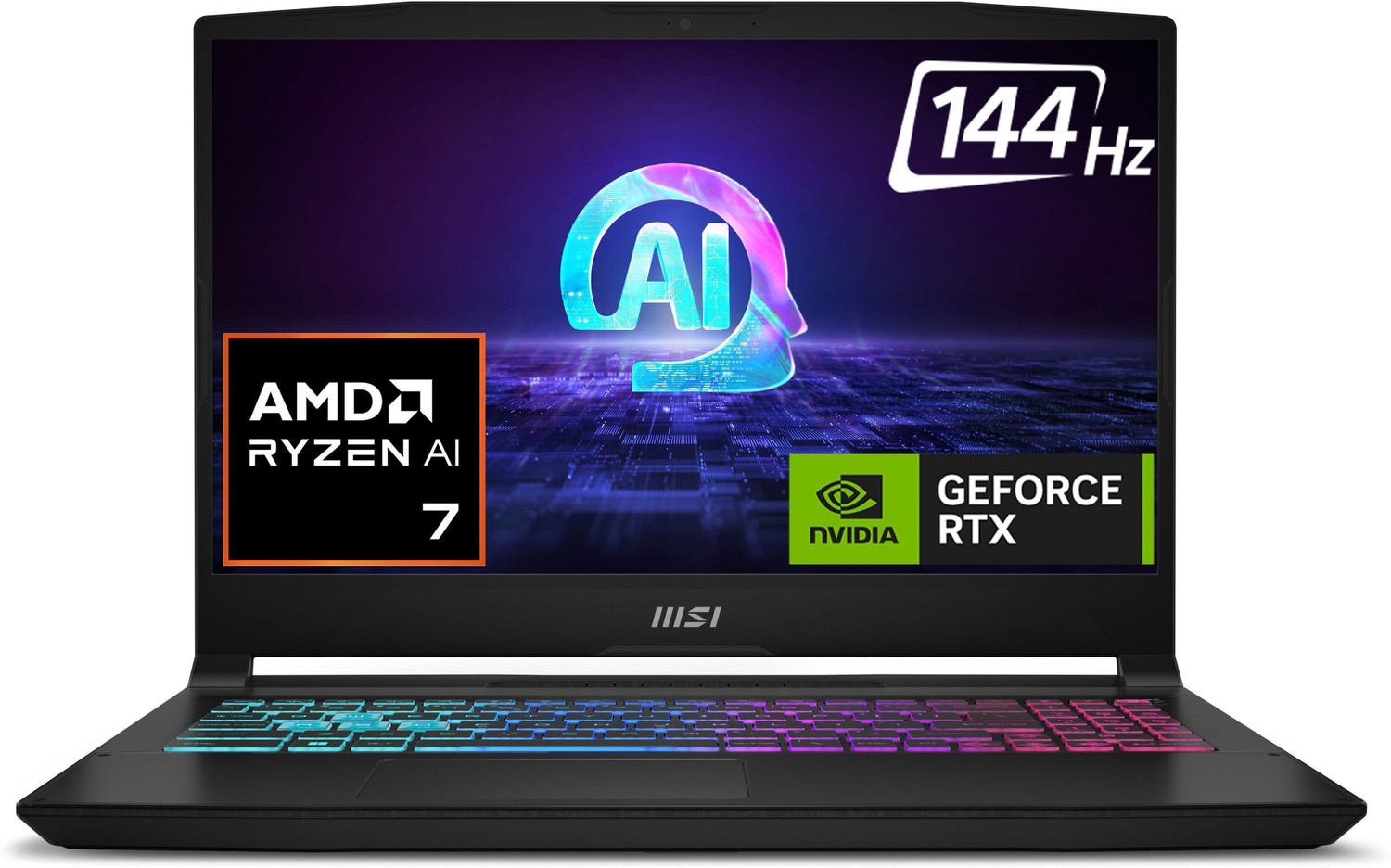 Msi Katana A15 Ai Amd Ryzen 7 Octa Core 8845Hs - (16 Gb/512 Gb Ssd/Windows 11 Home/6 Gb Graphics/Nvidia Geforce Rtx 4050/144 Hz) Katana A15 Ai B8Ve-418In Gaming Laptop 1