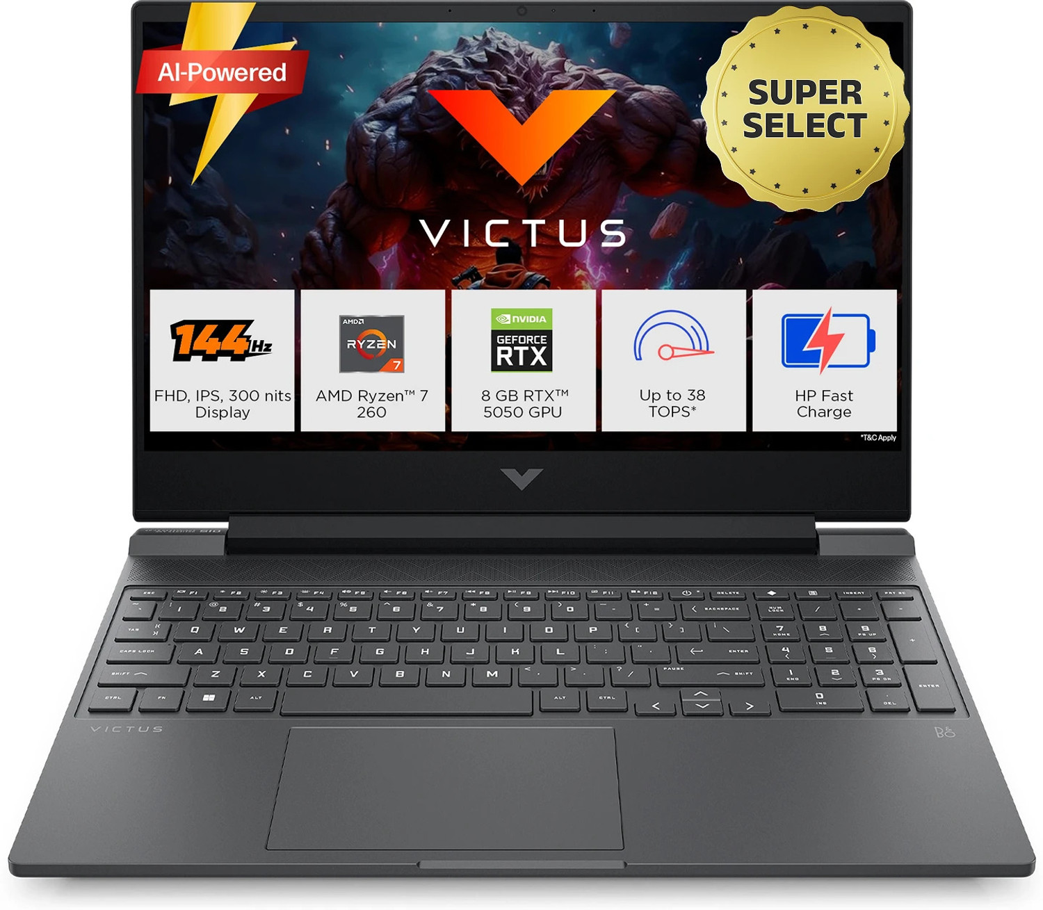 Hp Victus Ai Amd Ryzen 7 Octa Core 260 - (24 Gb/1 Tb Ssd/Windows 11 Home/8 Gb Graphics/Nvidia Geforce Rtx 5050) 15-Fb3185Ax Gaming Laptop 7