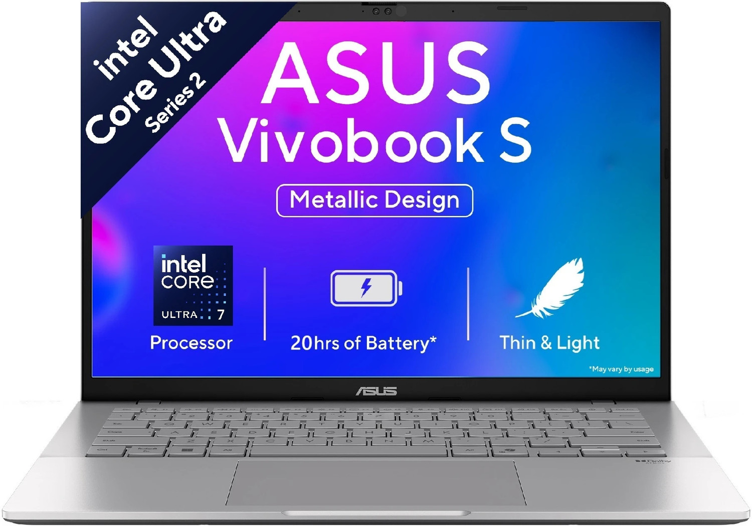 Asus Vivobook S14 (2025) With Backlit Keyboard, Metallic Design*, Intel Core Ultra 7 255H - (16 Gb/512 Gb Ssd/Windows 11 Home) S3407Ca-Ly084Ws Thin And Light Laptop 3