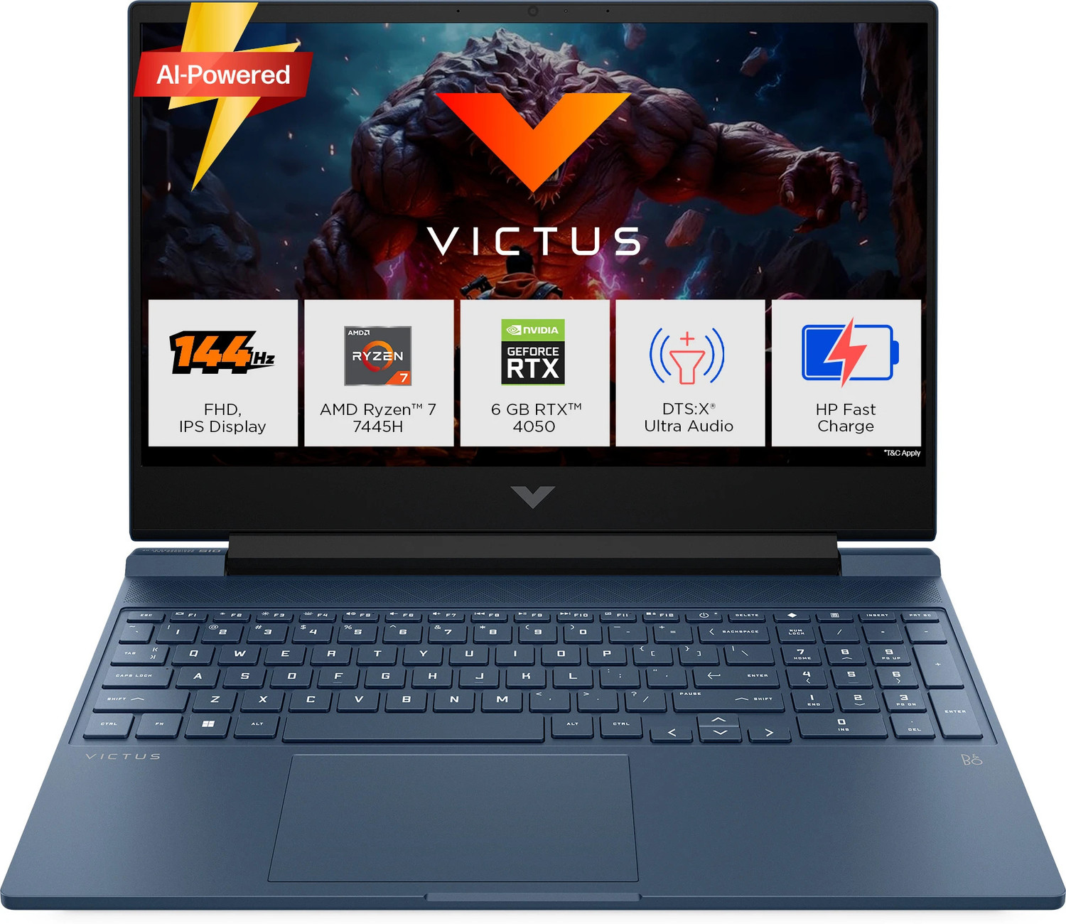Hp Victus Amd Ryzen 7 Hexa Core 7445Hs - (16 Gb/512 Gb Ssd/Windows 11 Home/6 Gb Graphics/Nvidia Geforce Rtx 4050) 15-Fb3130Ax Gaming Laptop 5