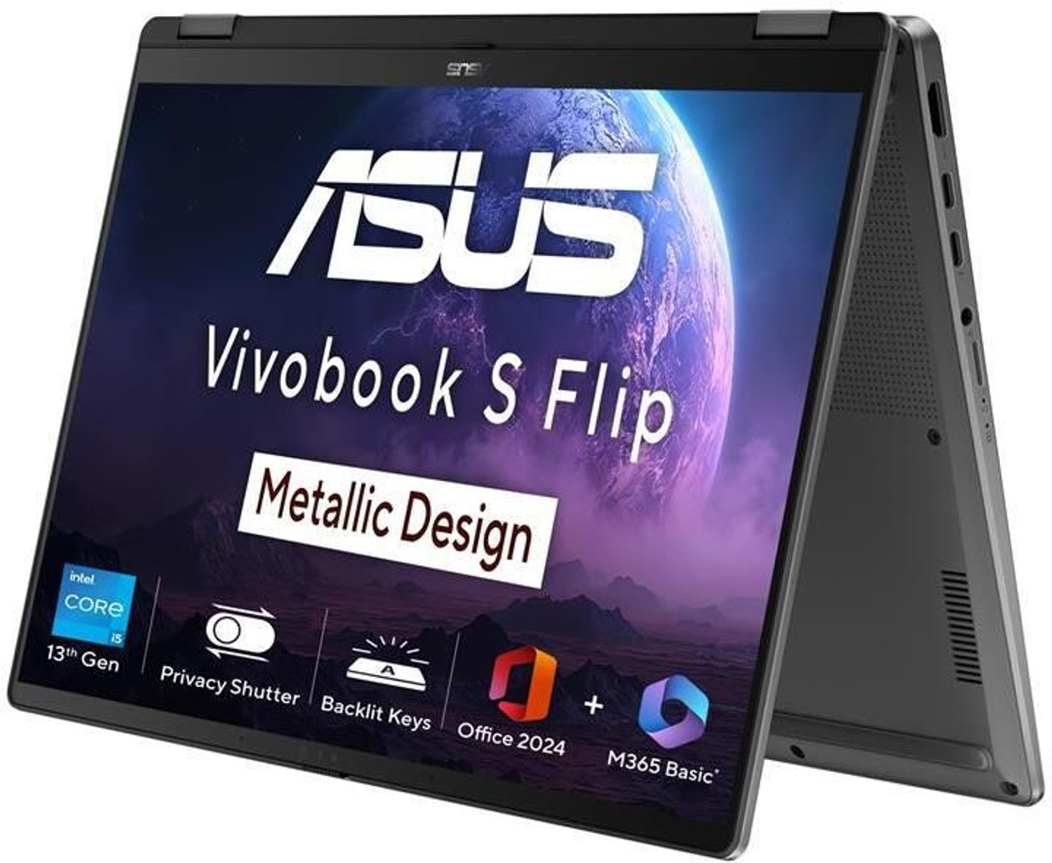 Asus Vivobook S14 Flip (2025) With Touch Screen, Metallic Design, Intel Core I5 13Th Gen 13420H - (16 Gb/512 Gb Ssd/Windows 11 Home) Tp3402Vao-Lz619Ws 2 In 1 Laptop 1